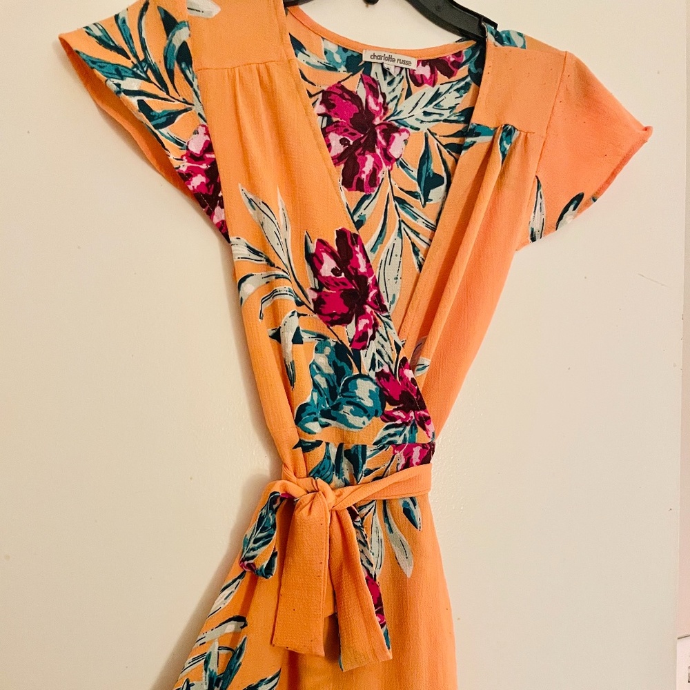 Floral wrap dress